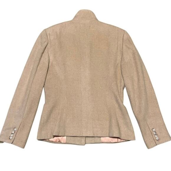 VTG Ralph Lauren Purple Label Blazer Jacket Womens 12 Camel Hair Tan USA Luxury - Picture 7 of 13